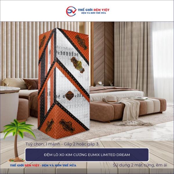 Đệm lò xo Kim Cương Eumix Limited Dream 3